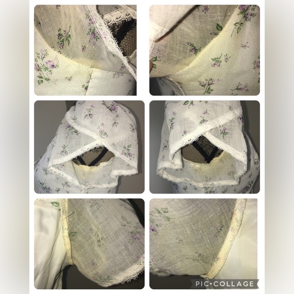 Vintage Gunn Sax by Jessica McClintock Prairie Dress Cottage-core  - Size 9 - Picture 16 of 17